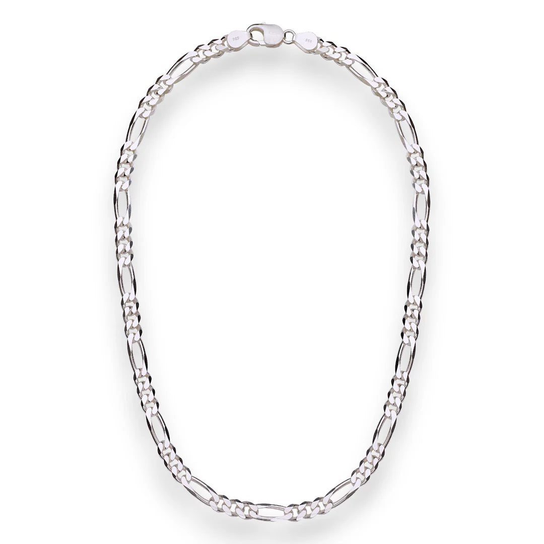 925 Sterling Silver Pure Figaro NeckChain For Men